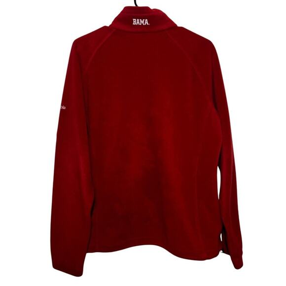 Columbia Full Zip Fleece Jacket, Crimson, Alabama Logo, Women's Large - Picture 3 of 7